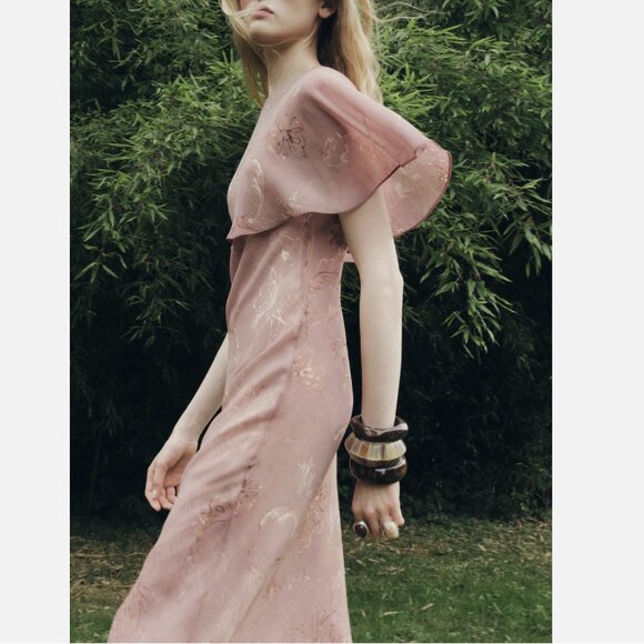 Zara Printed cape dress zw collection Sizes M, L NEW WITH TAG! - Picture 3 of 11